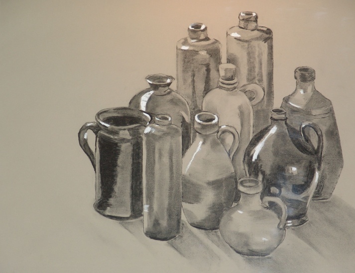 Stilleven met kruiken