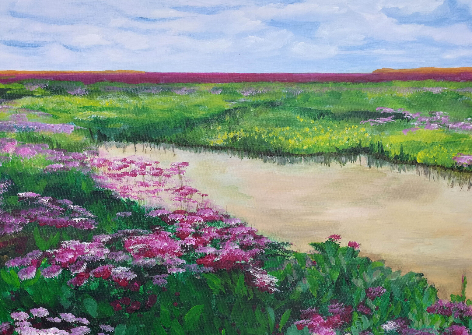 Texel - De Slufter in bloei.