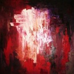 Oil paint was applied wit a palette knife, layer upon layer, creating a highly textured and almost 3D effect. I was inspired by the architecture in Amsterdam.