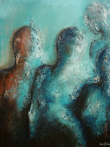 Een selectie van mijn recente schilderijen in acryl. Klik op een werk voor meer informatie betreffende afmetingen en prijzen. 
Bij een aantal werken staat een foto van het werk ingelijst in een satijn zwarte baklijst. De lijsten zijn van Regenboog en gemaakt van Ayous hout, strak gespoten in een zwarte lak met een nog zichtbare nerf.