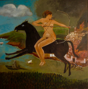Schilderijen die verwijzen naar bepaalde verhalen uit de Griekse mythologie