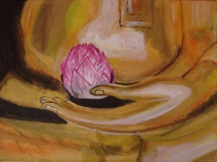 Lotus in hand