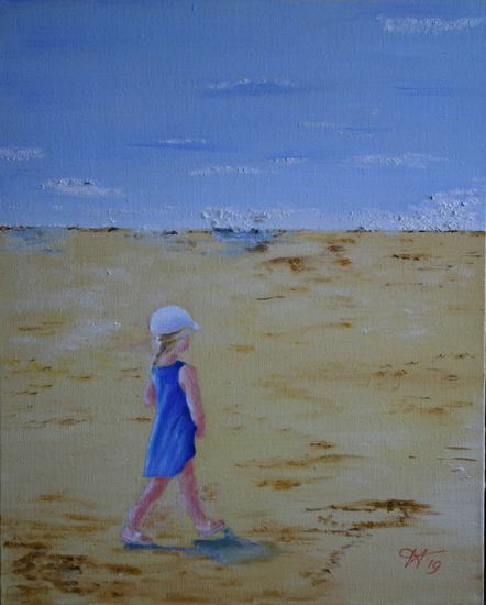 meisje op strand