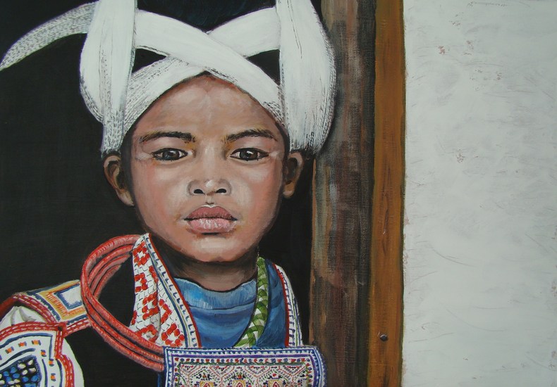 chinees meisje in klederdracht