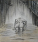 houtskool, pastel, potlood