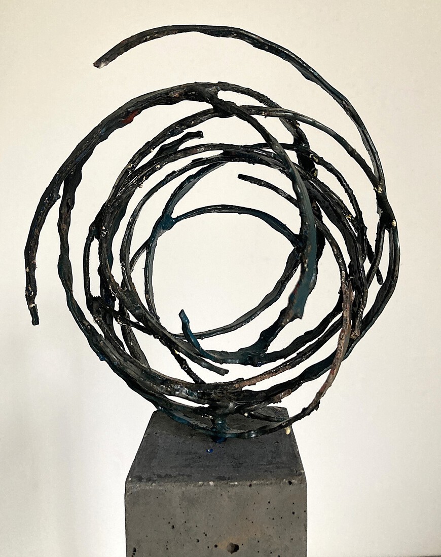 klein staal blauw