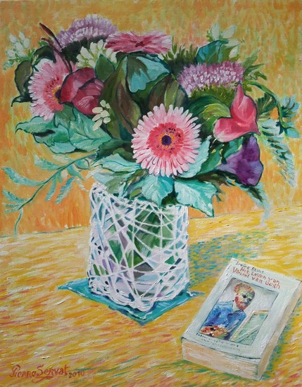 Bloemen voor Vincent.v. Gogh