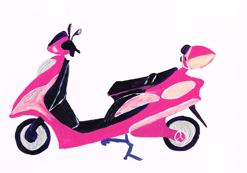 Roze Scooter