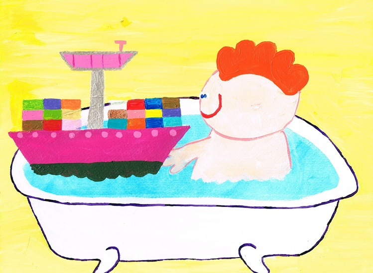 Peutertje Petertje in bad