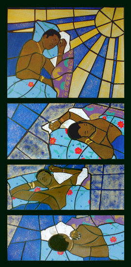 Sleeping black beauty in the sun