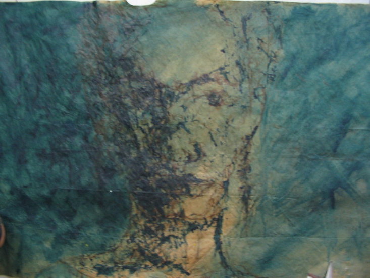 biola en azúl (detalle)