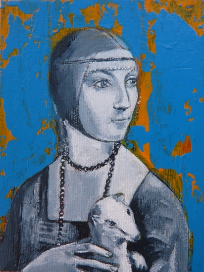 girl with ermine (miniature)