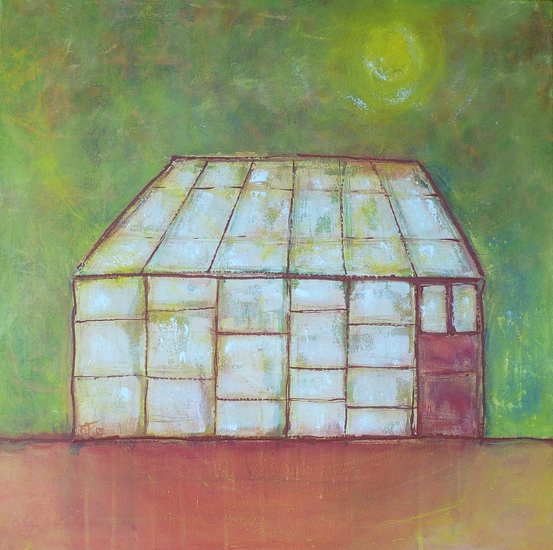 the snake just ate an old greenhouse