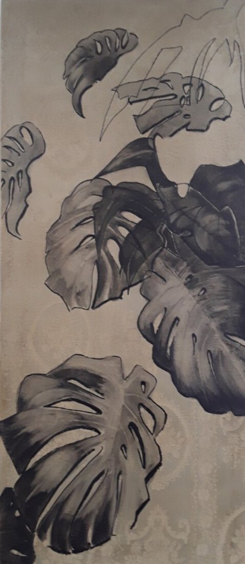 Monstera zwart motief