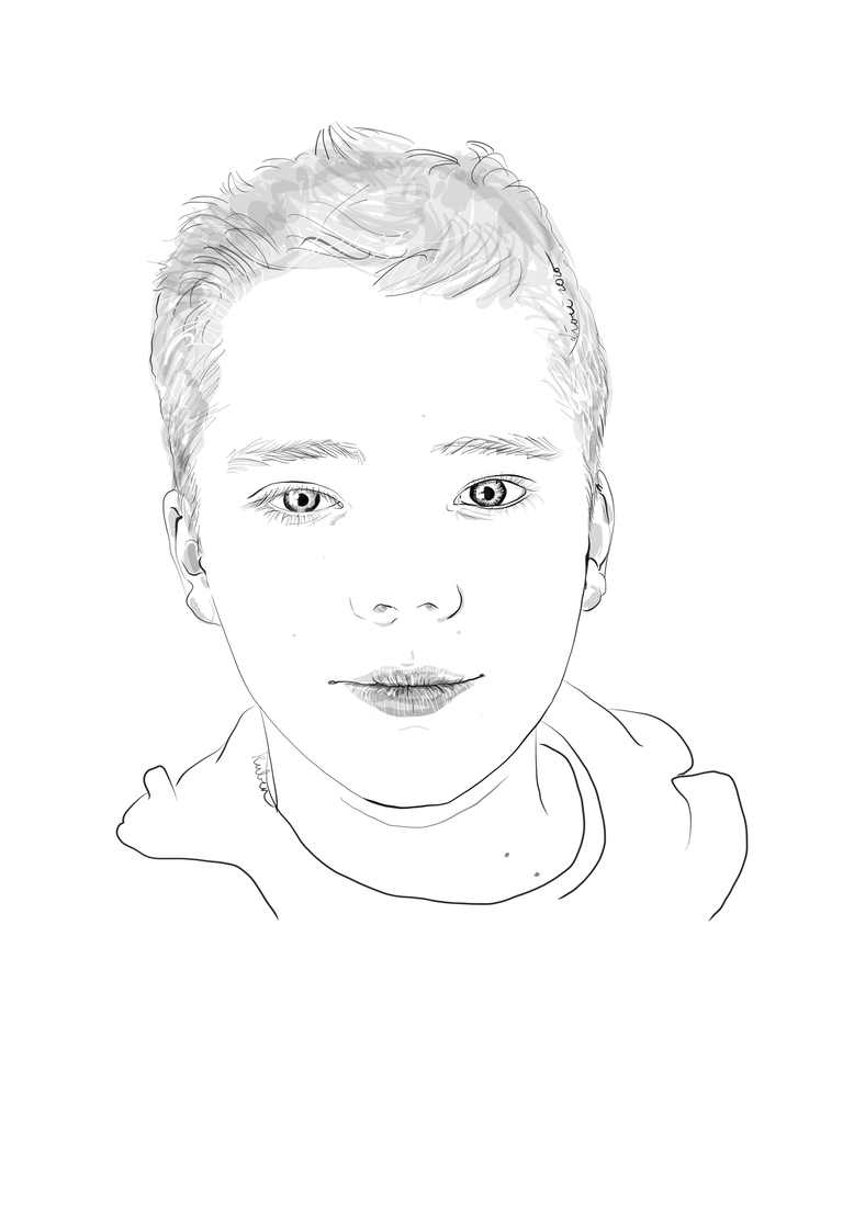 Portret van R