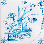 Verhaaltjes over Tuinen en Geschiedenis geschilderd in het Blauw. Eng.vert:Tales about Gardens and History painted in Blue.