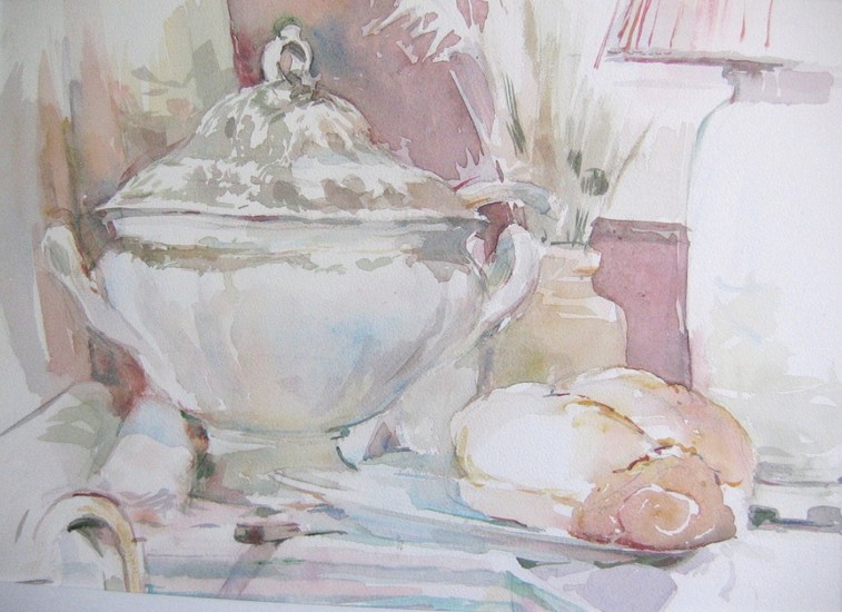 stilleven met schaal