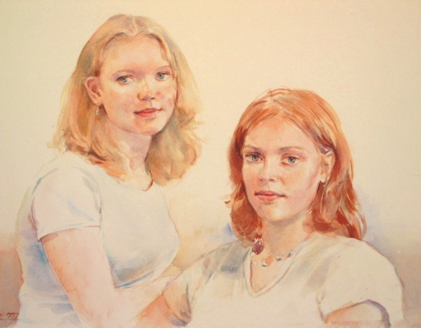 portretten van twee zussen