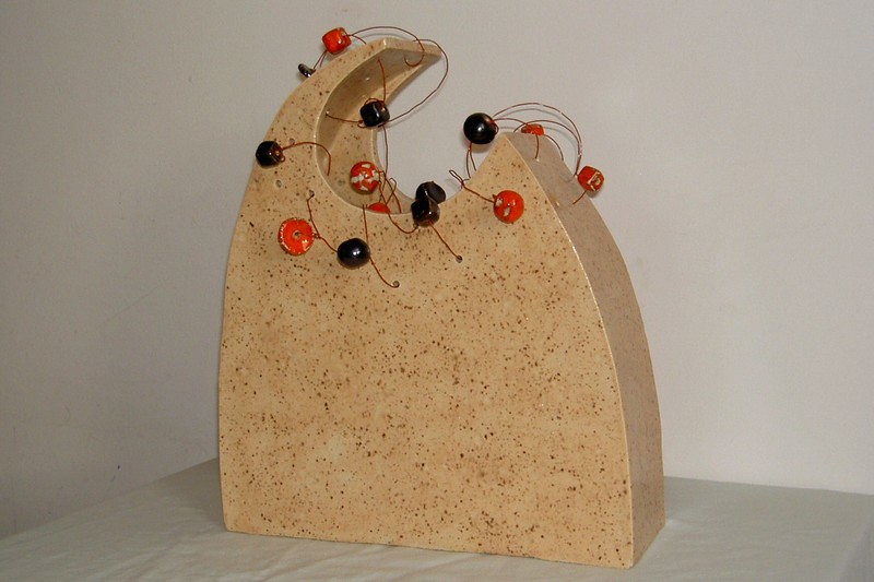 Vaas met keramische kralen