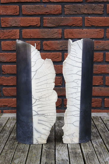 Dubbele raku gestookte vaas