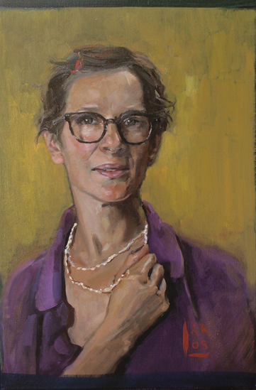 Zelfportret (5) in oker