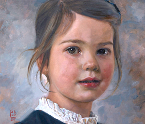 Kinderportretten olieverf op doek