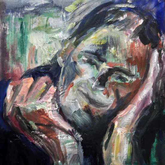 Zelfportret 4, met handen