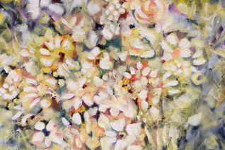 White floral abstract