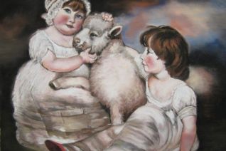 Meisjes met schaapje