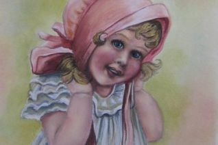 Meisje met roze muts