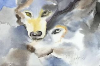 Twee wolven