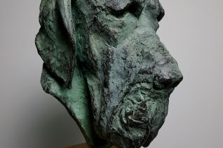 Bronzen portret van huisdier