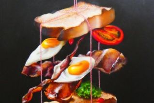 Deconstructed Bacon-Lettuce-Tomato sandwich