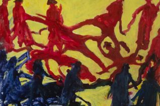 De schaduw van het rode