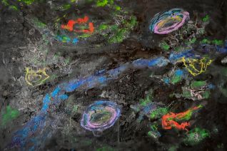 Wervels in een levende structuur