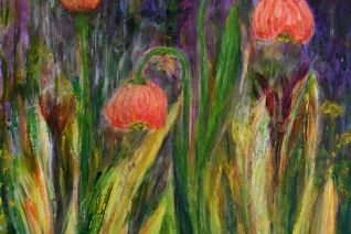 Vrije expressie met bloemen