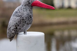 ijsvogel van Afrikaans speksteen (1)