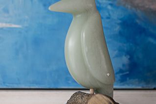 ijsvogeltje van groen speksteen (3) 