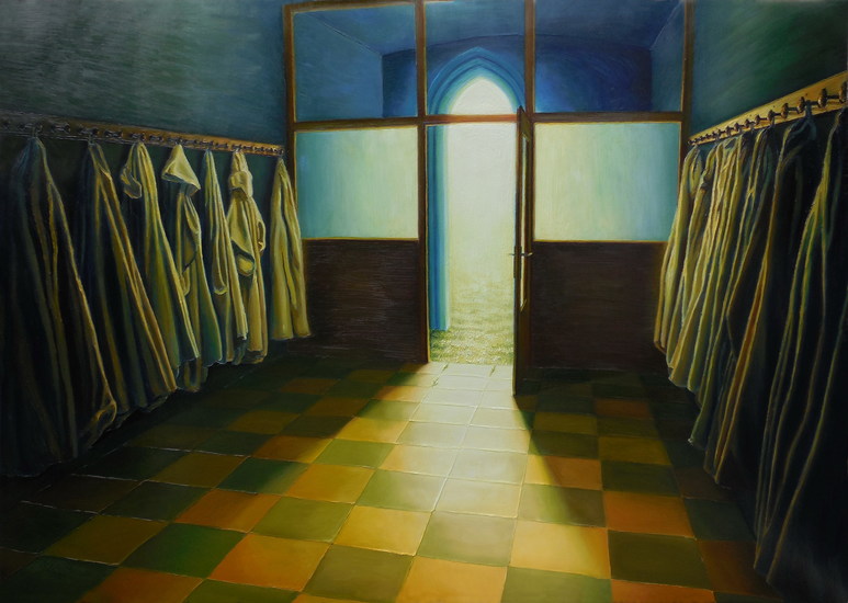 6a.monnikpijen in kloostergang