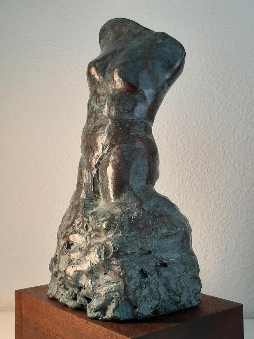 bronzen beeld ,torso 
