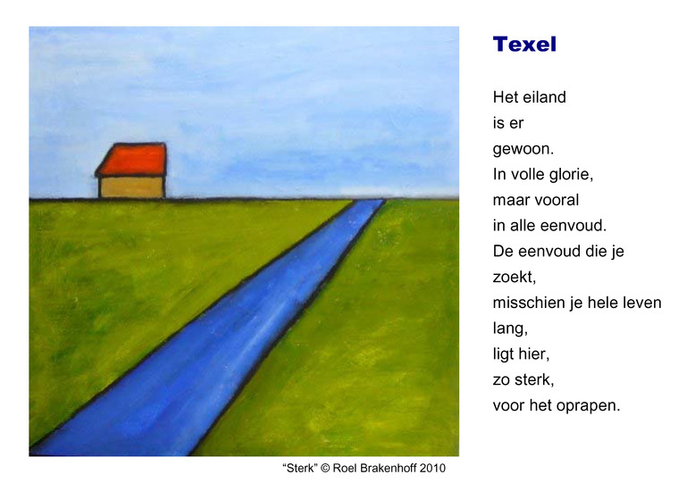 Kunstkaart Texel het eiland is er gewoon