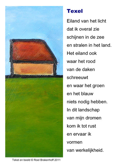 Kunstkaart Texel eiland van het licht