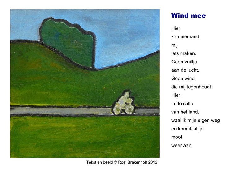 Kunstkaart Wind mee
