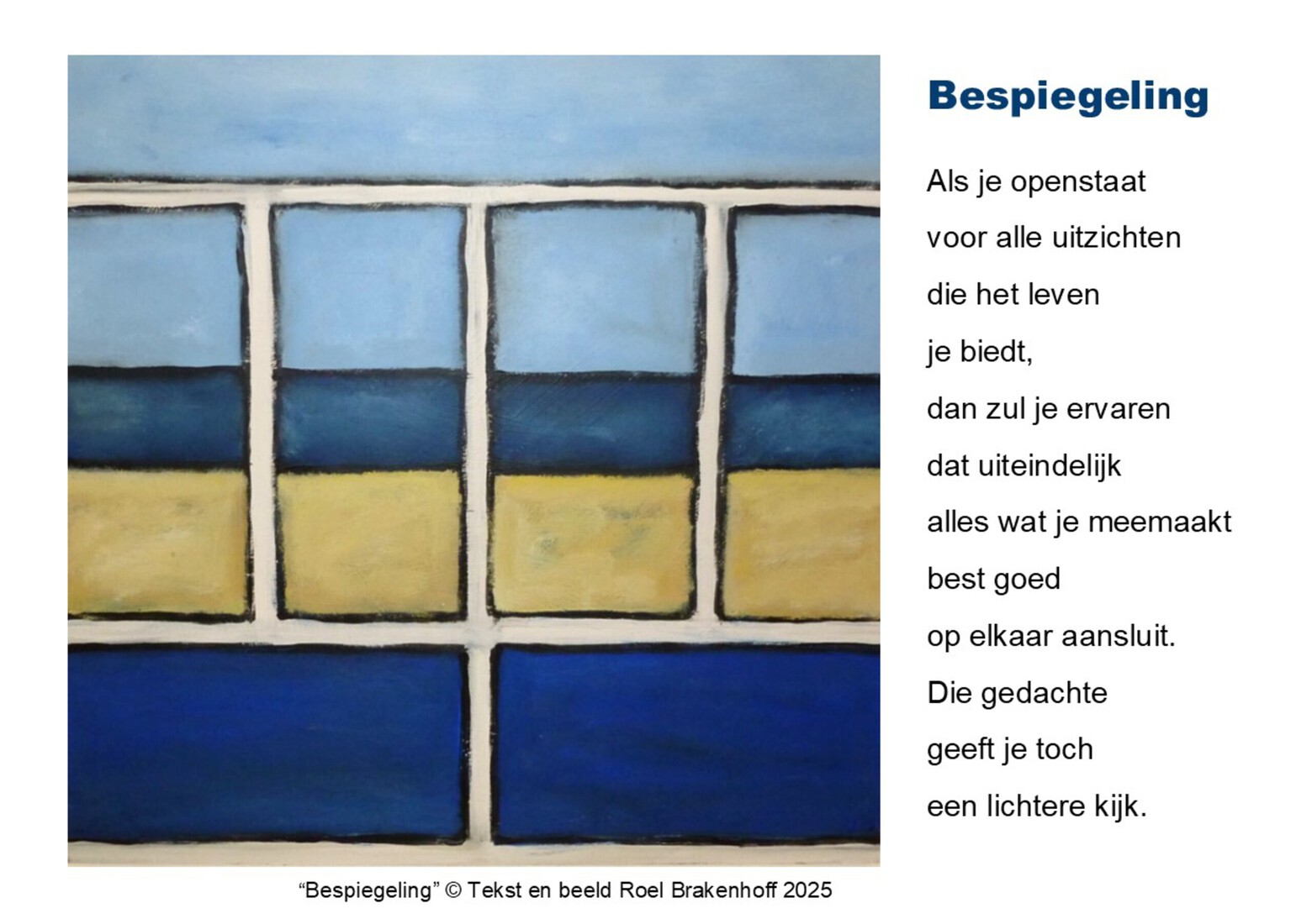 Kunstkaart Bespiegeling