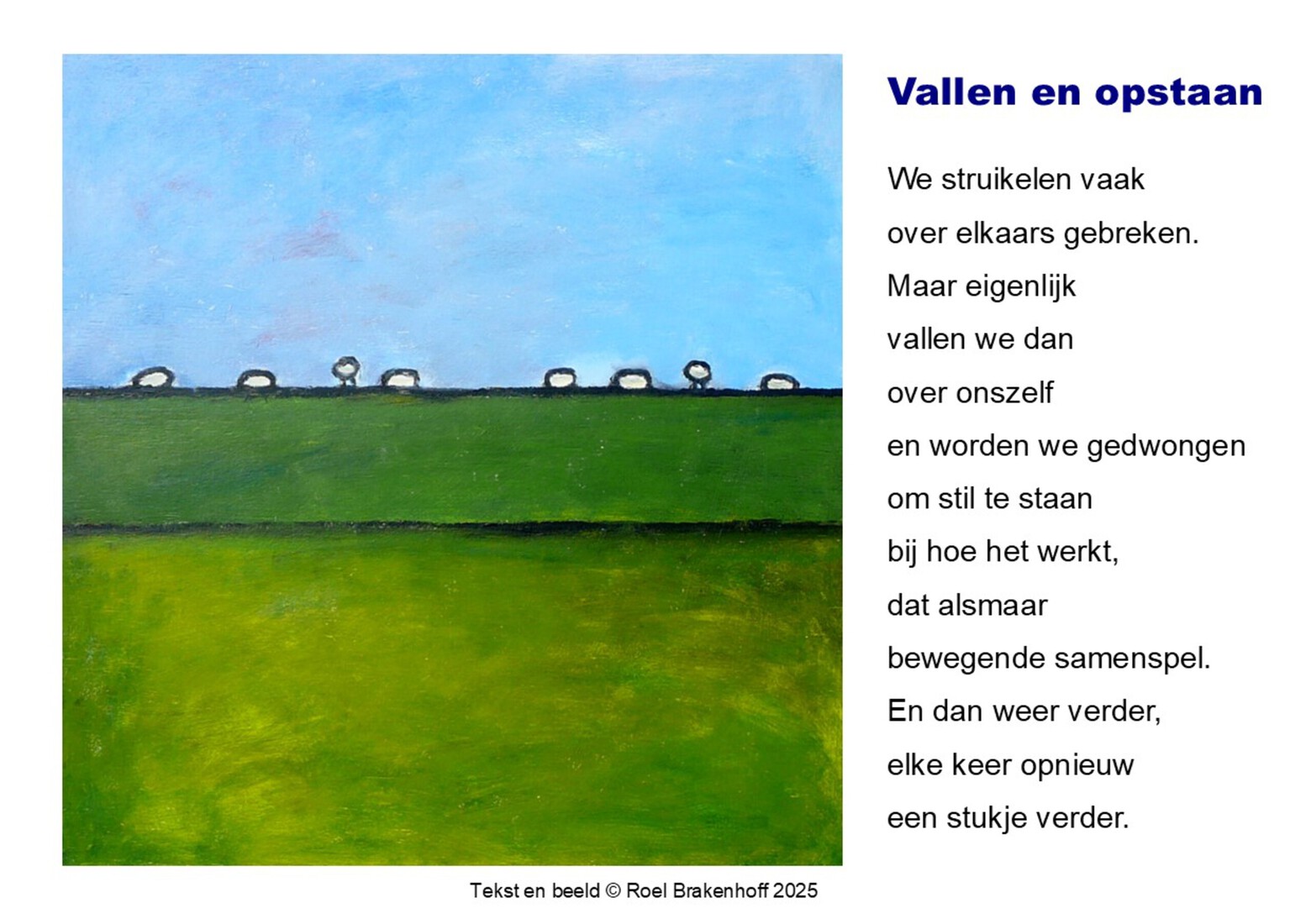 Kunstkaart Vallen en opstaan