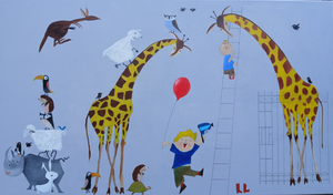 Schilderijen gemaakt om op te hangen in een kinderkamer