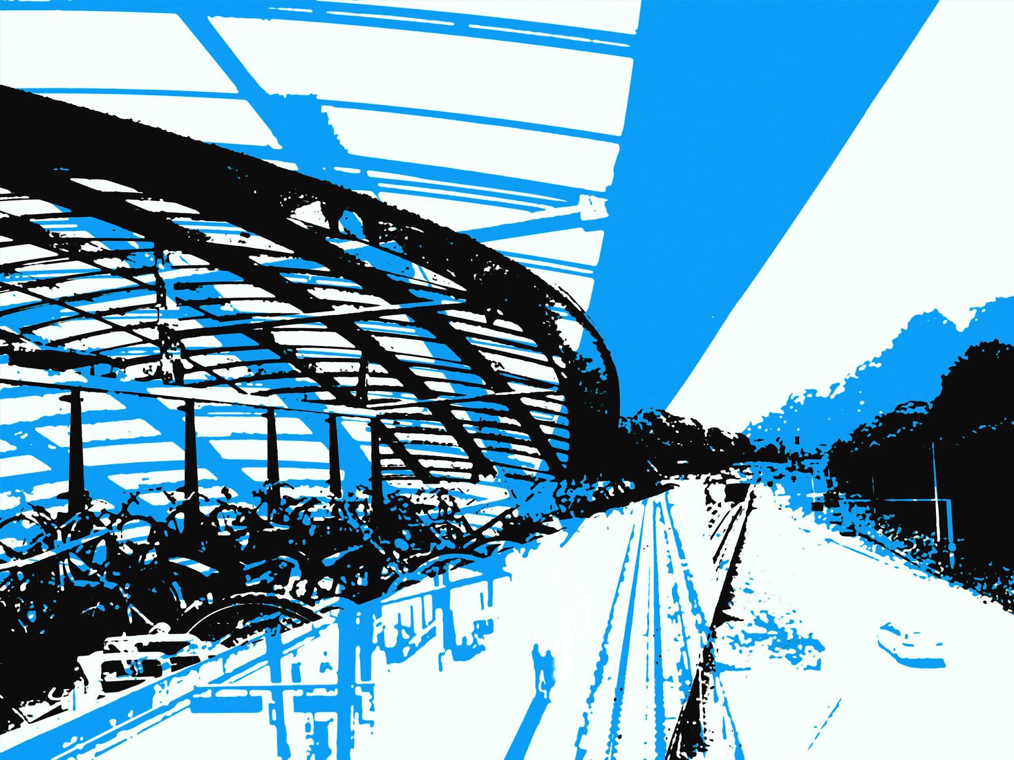 Metrostation Noorderpark Amsterdam-Noord 4,- digitale art print