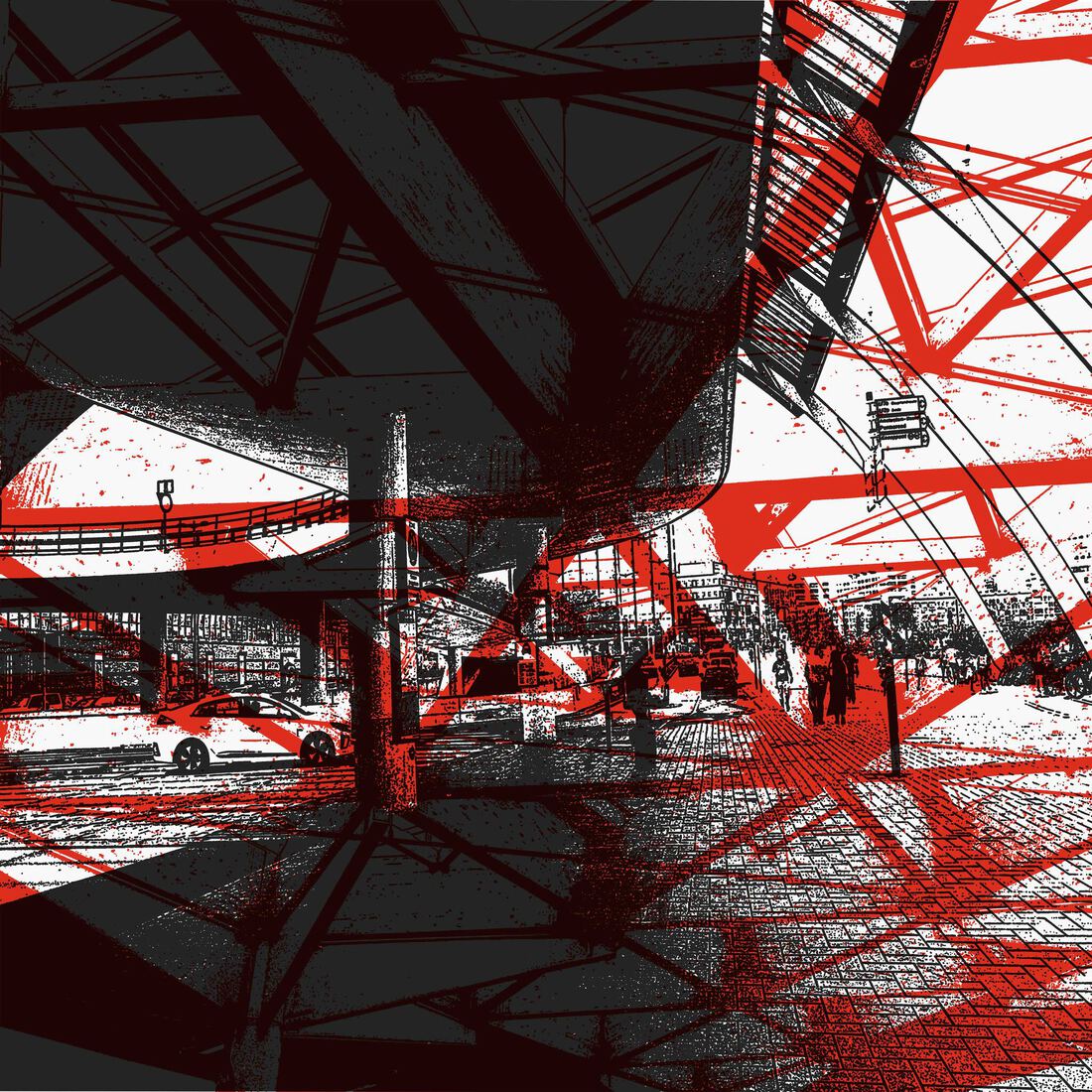 Busstation Amsterdam cs 4,- digitale art print