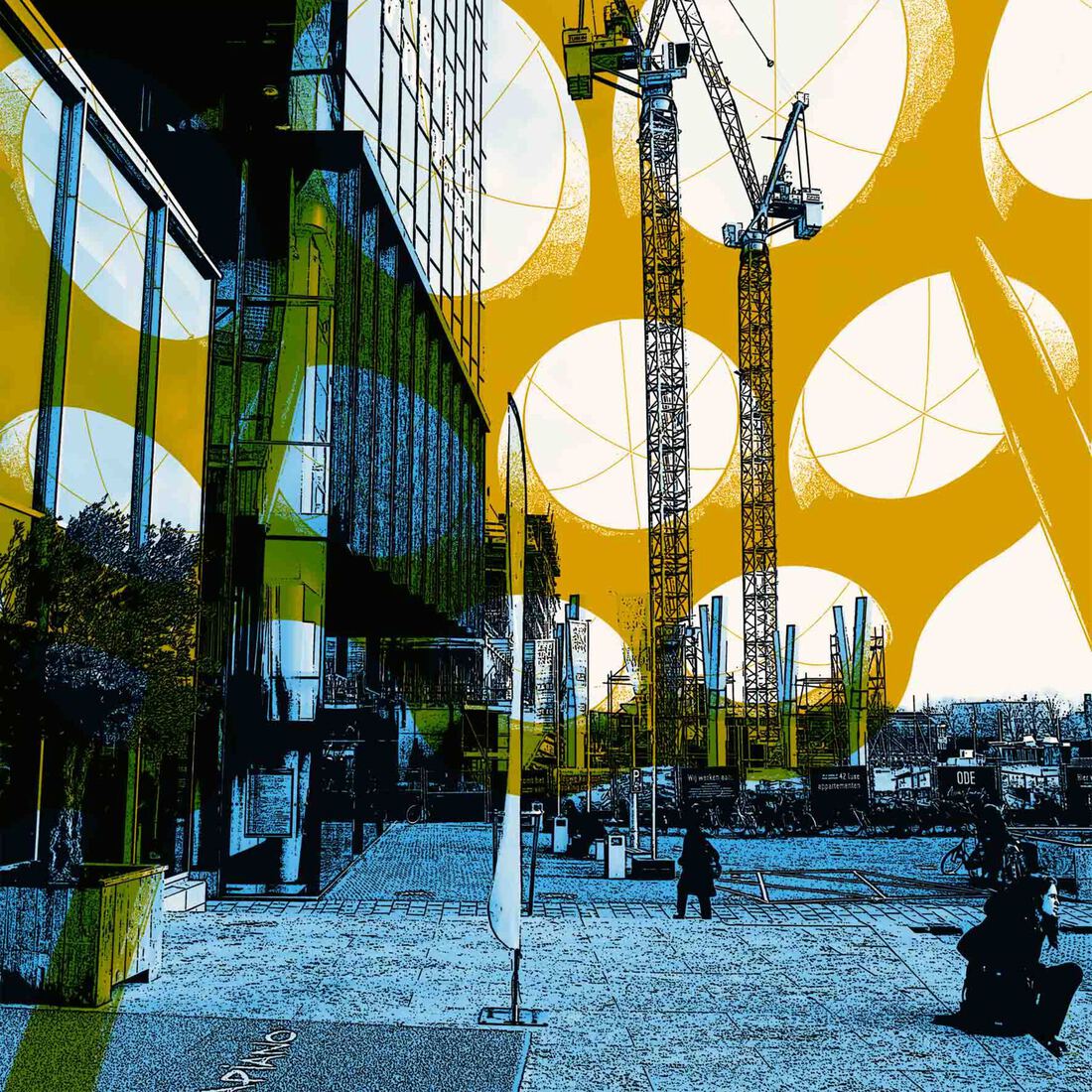 Construction, Amsterdam - digitale art-print