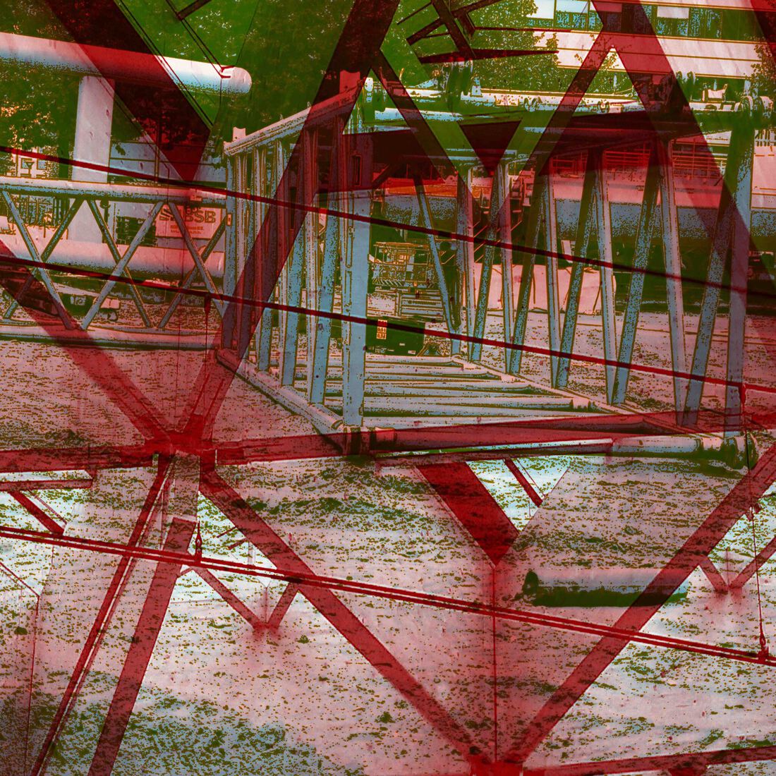Structures in Red.-digitale art print